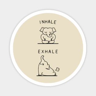 Inhale Exhale Elehant Magnet